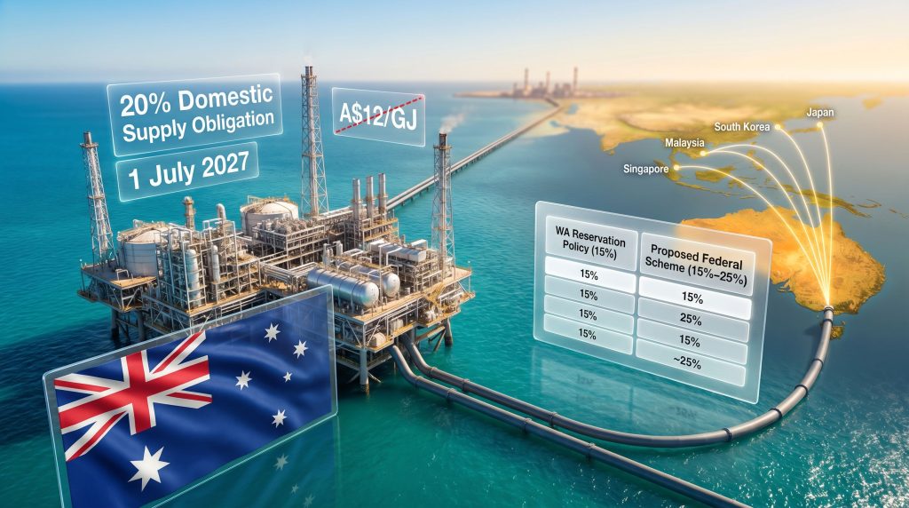 Australia domestic gas reservation scheme infographic