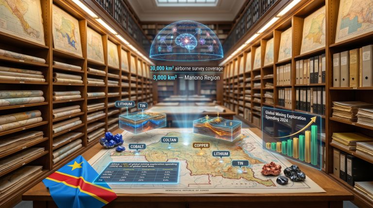 Congo geological archives digitization mining map display
