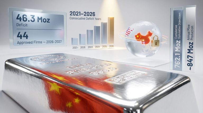 China silver export whitelist market deficit infographic