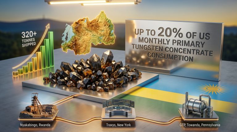 Trinity Metals Rwanda tungsten supply to the US infographic