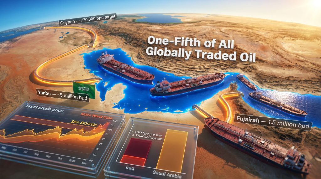 post war oil trade after Hormuz closure map