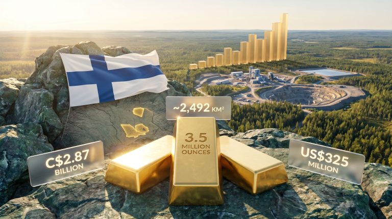 Agnico Eagle Rupert Resources takeover Finland gold land package infographic