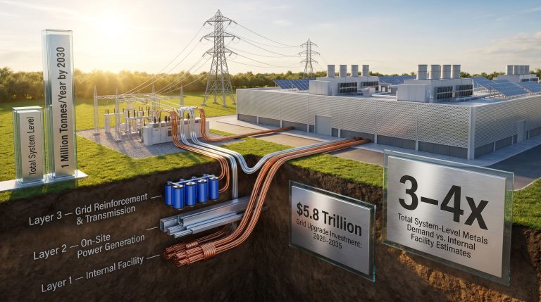 data centre metals demand and grid infrastructure visualisation