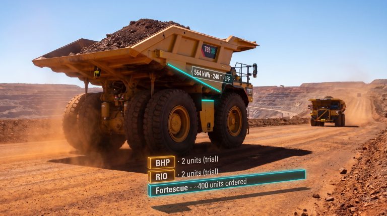 BHP electric haul truck trial at mine