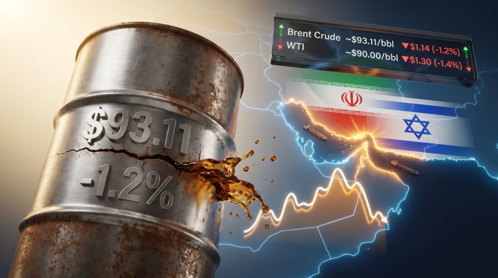 oil falls after Iran-Israel halt attacks graphic