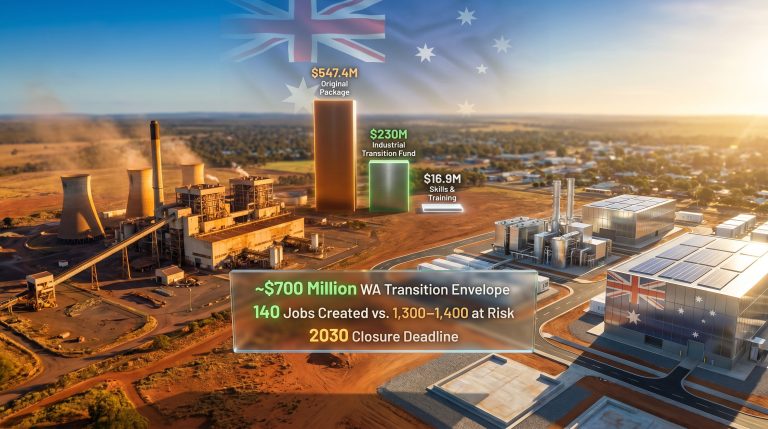Collie coal transition federal funding infographic overview