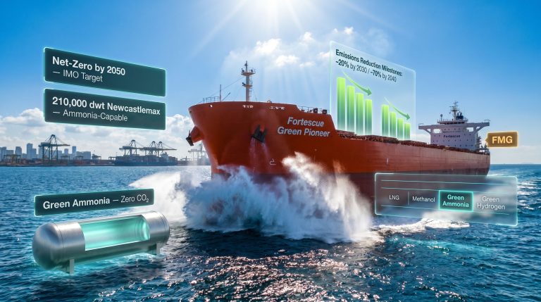 Fortescue ammonia-capable vessels green shipping concept