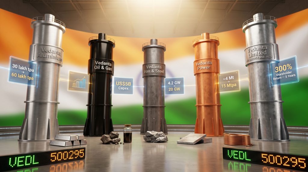 Vedanta lists four independent companies on BSE and NSE infographic