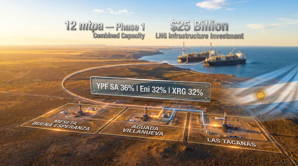 Eni and XRG Vaca Muerta blocks acquisition infographic