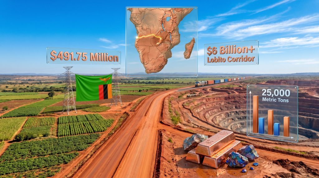 Zambia US agricultural grant critical minerals supply chain map