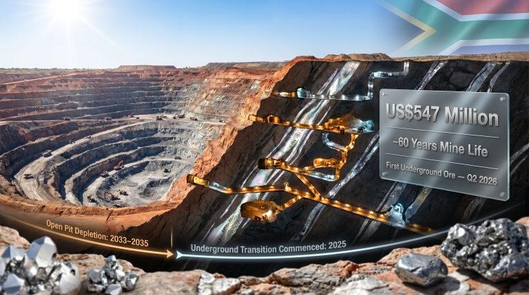 Tharisa move to underground mining transition infographic