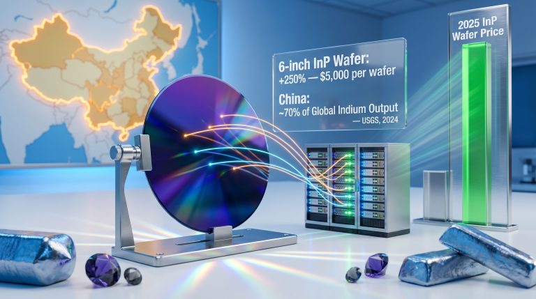 China indium phosphide export controls AI data centres impact