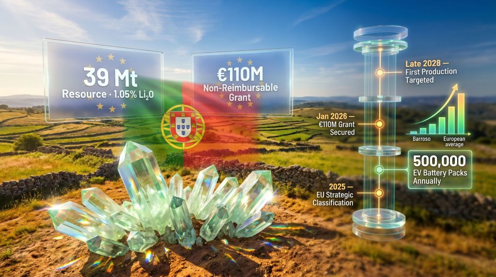 Savannah Resources Portugal lithium project timeline infographic
