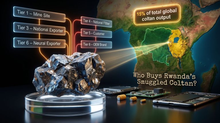 conflict coltan from Congo supply chain map