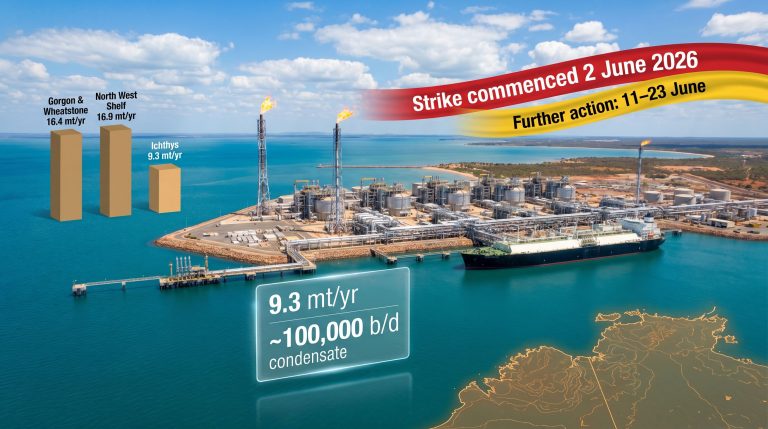 Ichthys LNG strike impact on exports