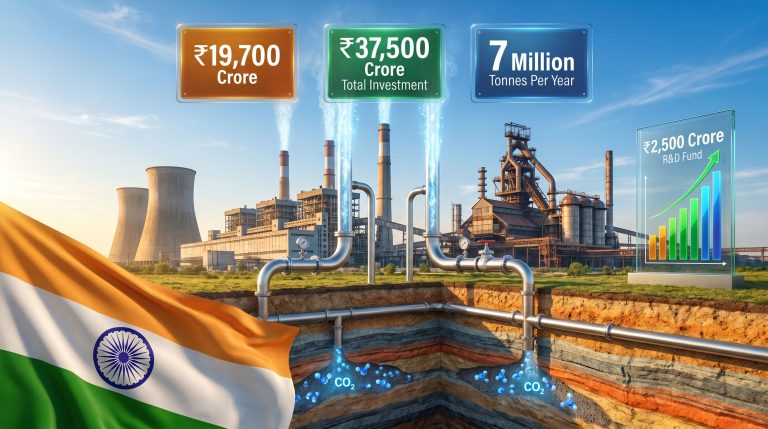 India CCUS scheme approval industrial carbon capture investment