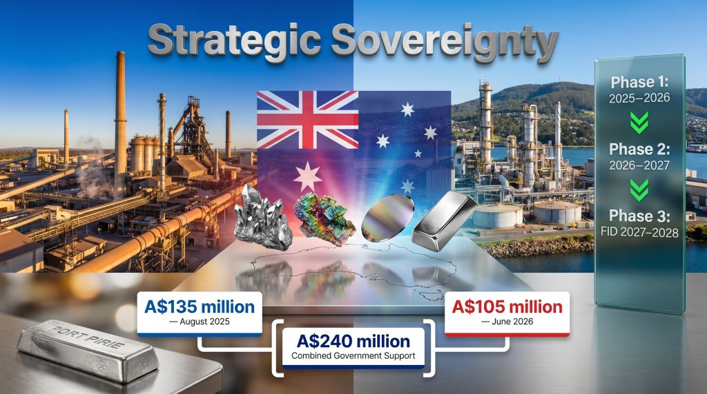 Trafigura funding for Australian smelters timeline graphic