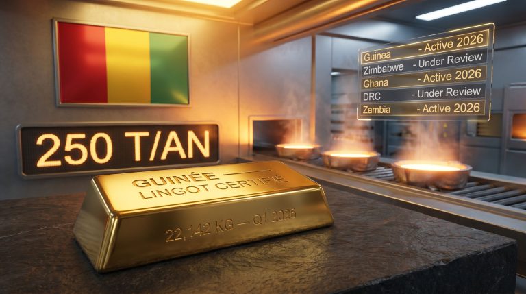 Guinea bans raw gold exports refinery scene