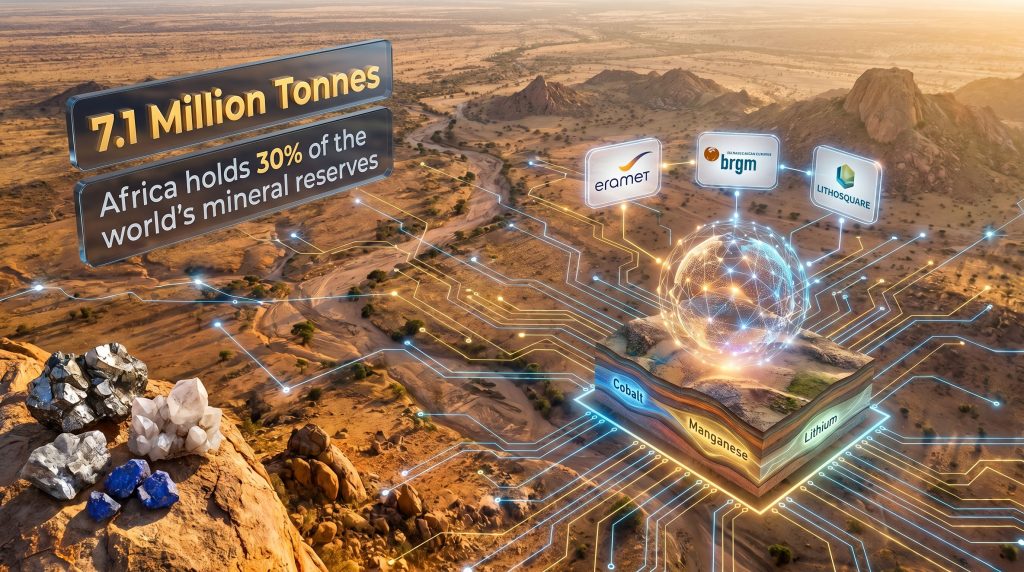 Eramet Lithosquare BRGM AI African critical metals exploration map