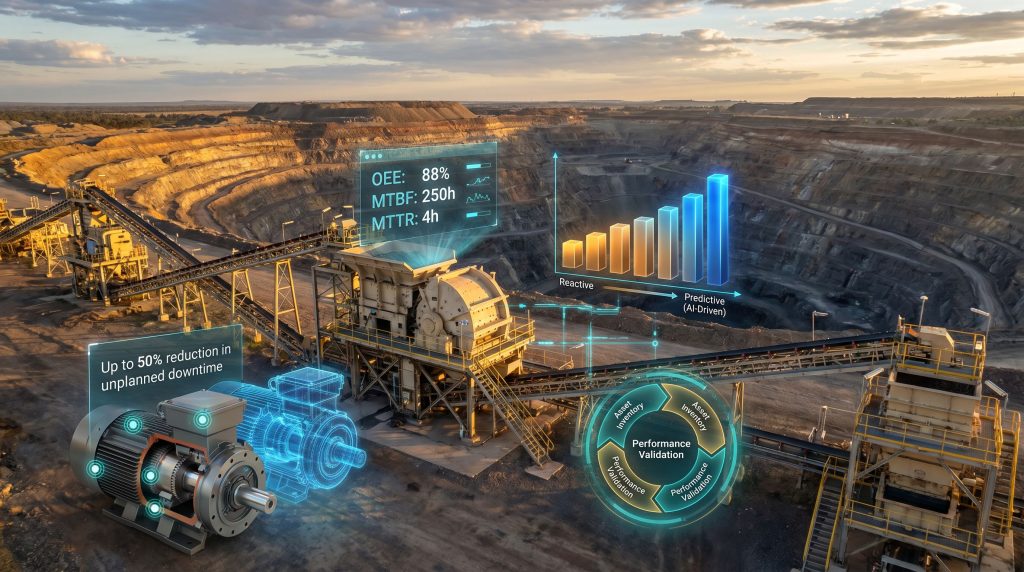 Enterprise asset management in mining analytics dashboard