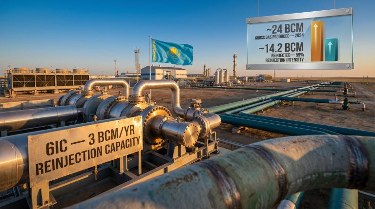 Karachaganak gas reinjection at KEP-1B project facility
