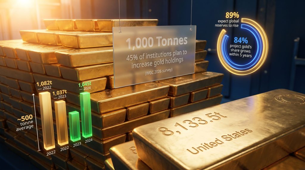 central bank gold purchases WGC survey infographic