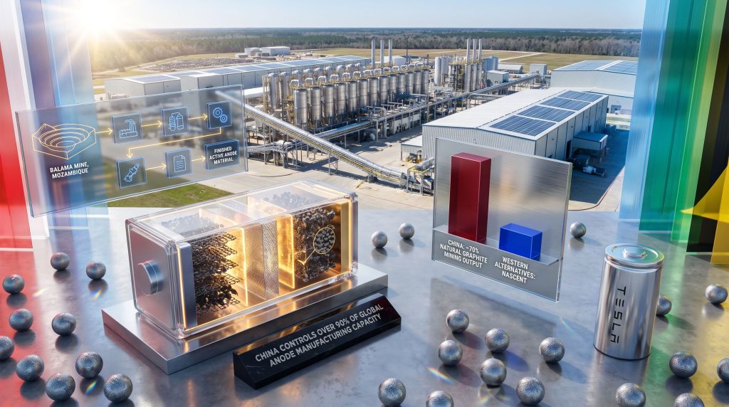 Tesla reducing dependence on China graphite imports strategy