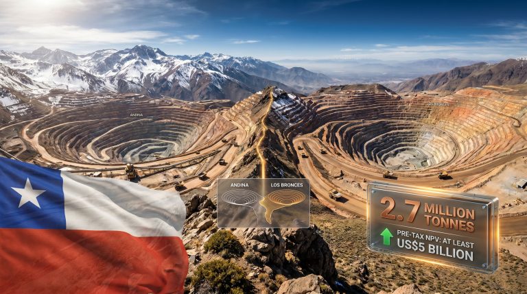 Codelco and Anglo copper district in Chile mines