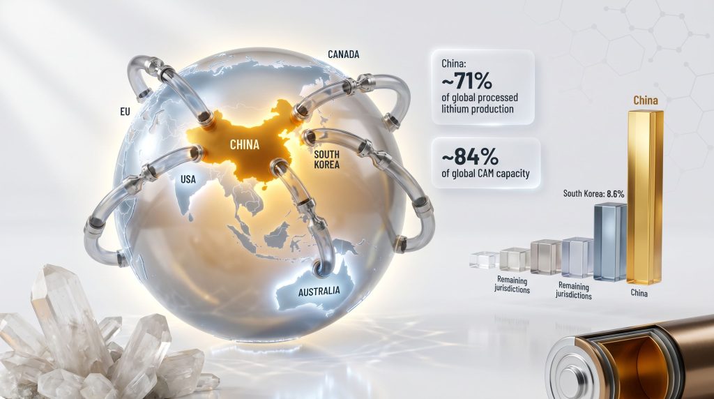 ex-China lithium processing bottleneck global supply infographic