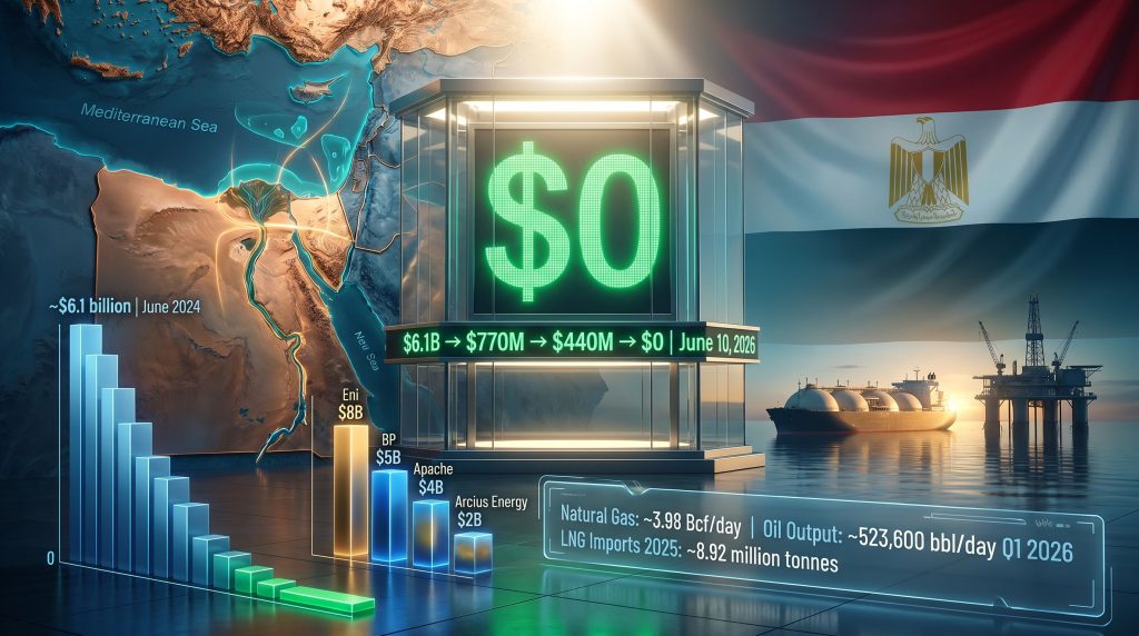 Egypt oil debt cleared to foreign companies infographic