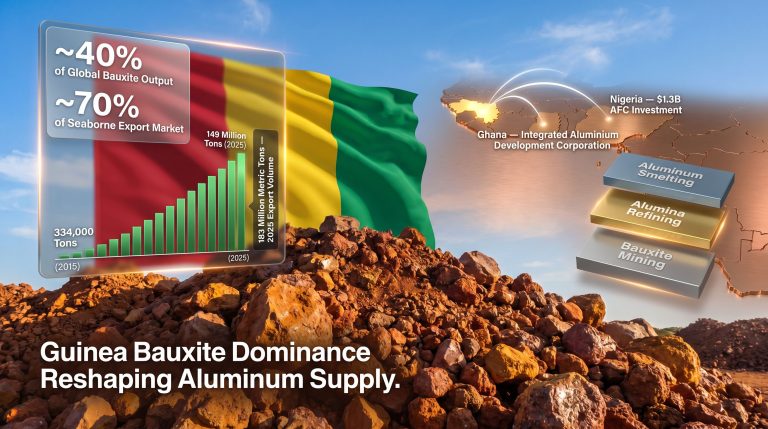 Guinea bauxite dominance reshaping aluminum supply infographic