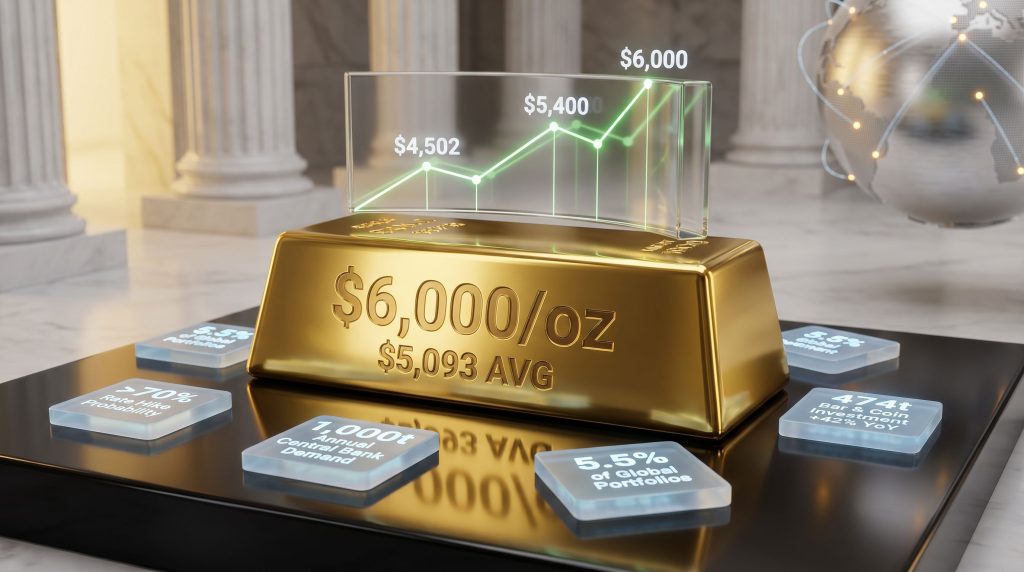 BofA gold forecast amid Fed rate pressures chart