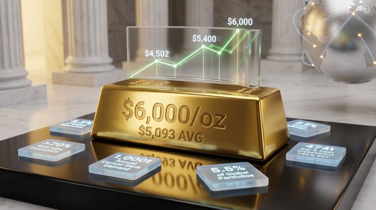 BofA gold forecast amid Fed rate pressures chart