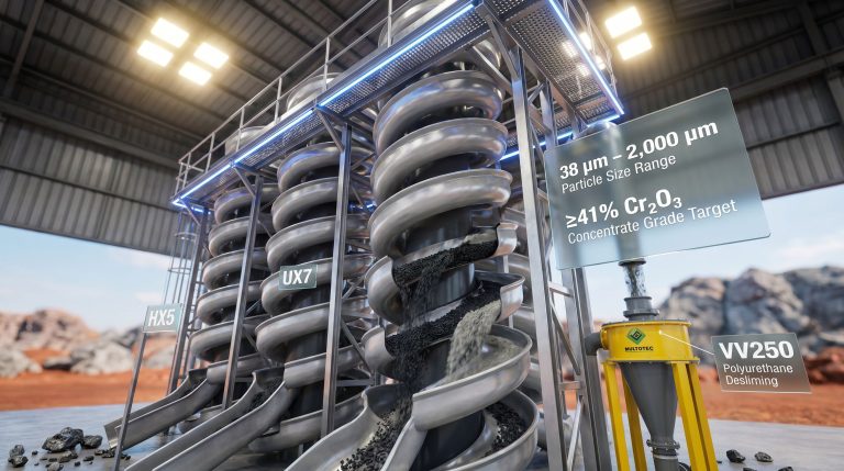 Multotec spiral solutions for chromite and PGM project plant