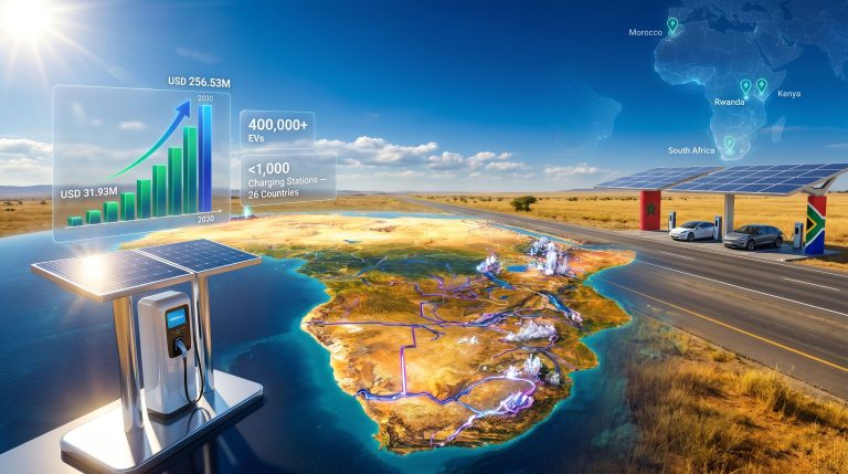 Africa EV charging infrastructure growth map and stations