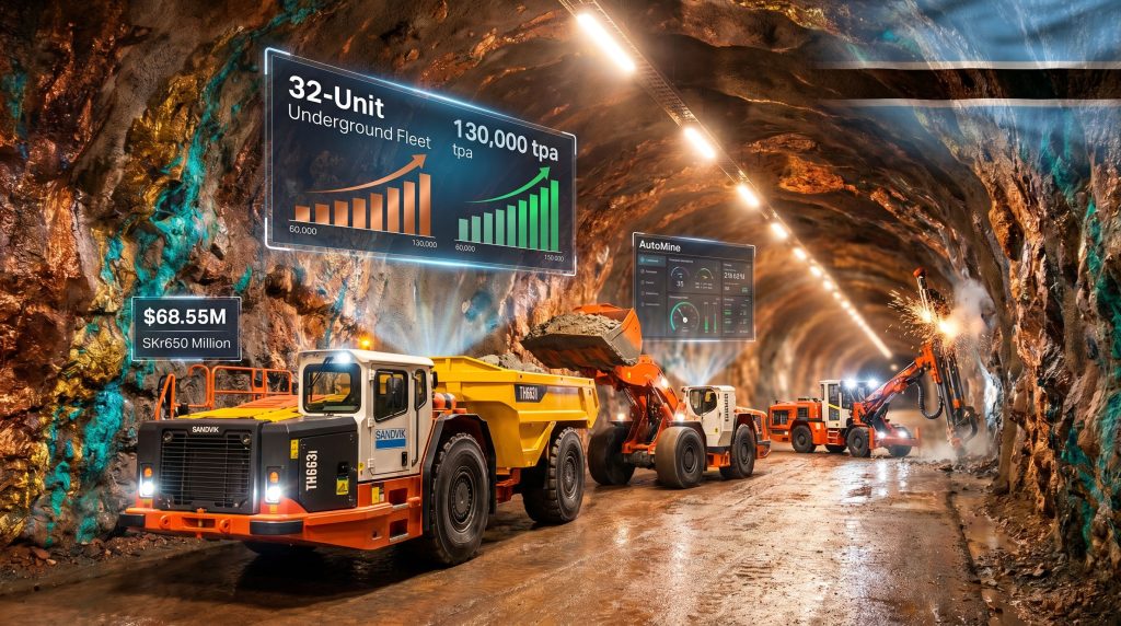 Sandvik Khoemacau Copper Mine equipment supply fleet