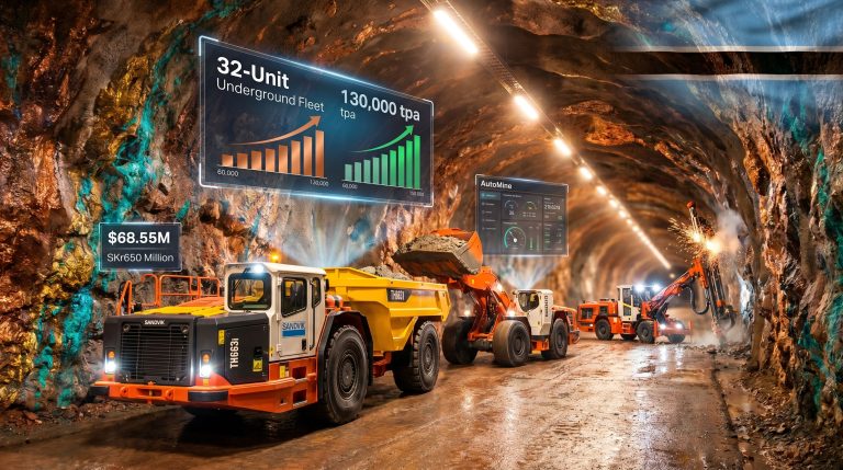 Sandvik Khoemacau Copper Mine equipment supply fleet