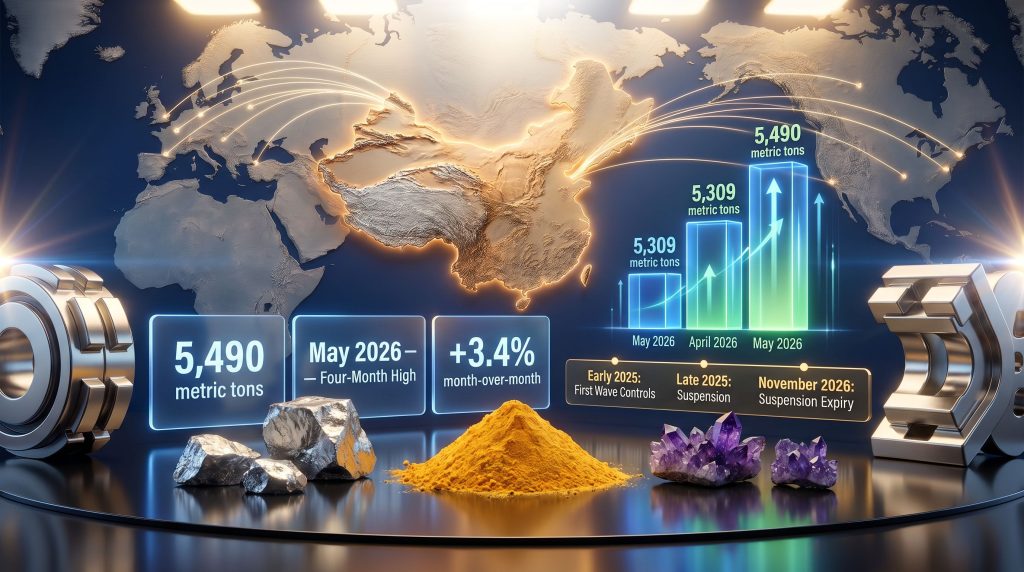 China rare earth exports climb to four-month high infographic