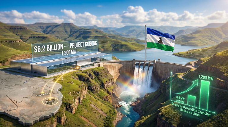 Lesotho Convalt Energy hydropower and AI data centre deal infographic