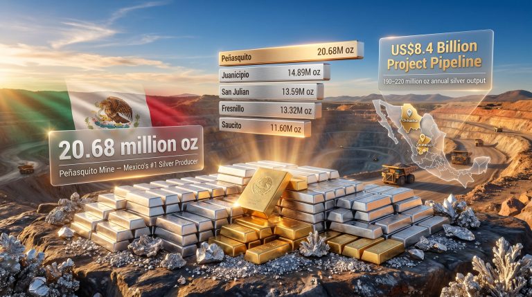 largest gold and silver projects in Mexico infographic