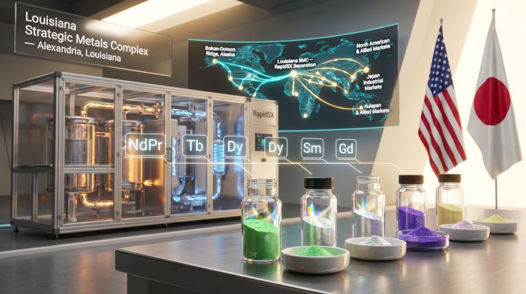Sumitomo to distribute Ucore rare earths facility display