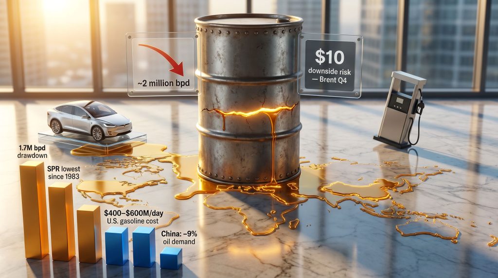 Demand destruction in oil prices infographic