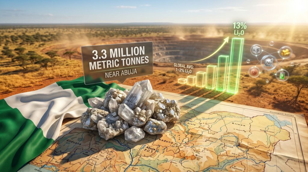 Nigeria lithium reserve discovery near Abuja mine