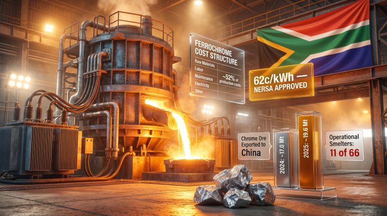 South Africa ferrochrome electricity discount smelter scene