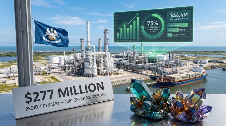 Aclara Louisiana rare earth processing plant tax exemptions graphic