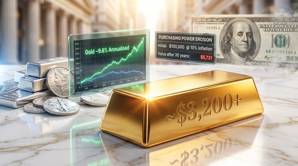 gold and silver as protection against dollar debasement