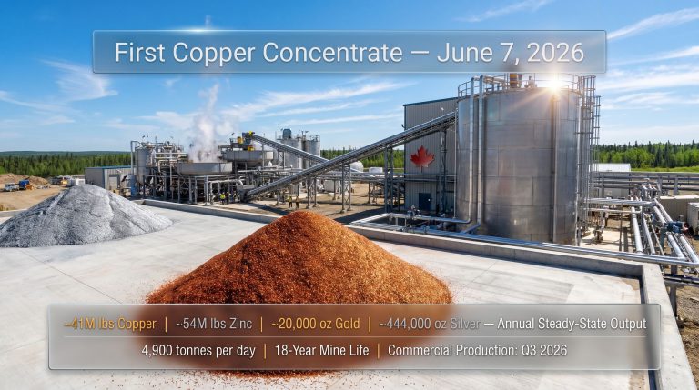 first copper concentrate at McIlvenna Bay project facility￼