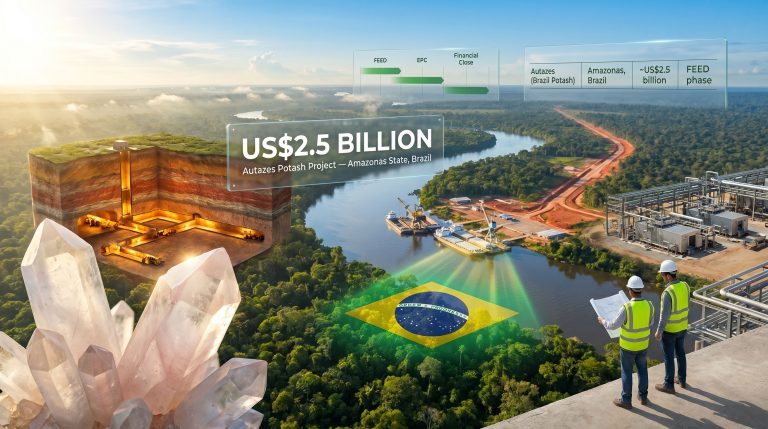 Brazil Potash engineering contracts for potash project visualization
