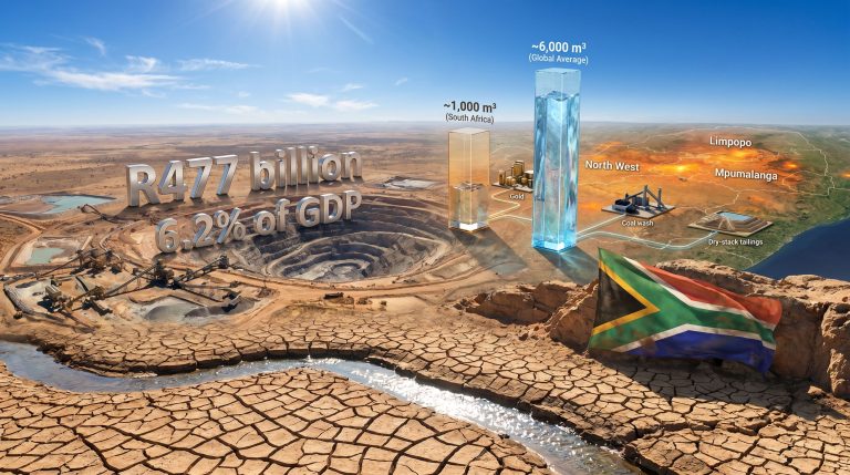 Water security in South Africa mining infographic