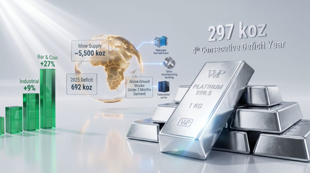platinum demand growth and supply deficit chart